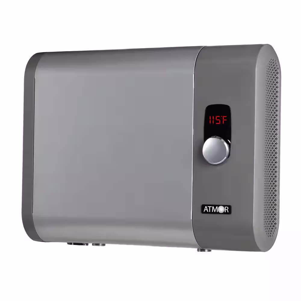 ATMOR 24kW 4.65 GPM Electric Tankless Water Heater Ideal for 2 Bedroom Home up to 5 Simultaneous Applications