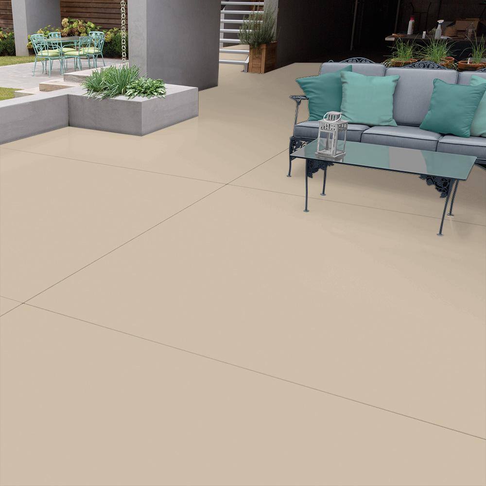 BEHR PREMIUM 5 gal. #PPF-22 Inviting Veranda Self-Priming 1-Part Epoxy Satin Interior/Exterior Concrete and Garage Floor Paint