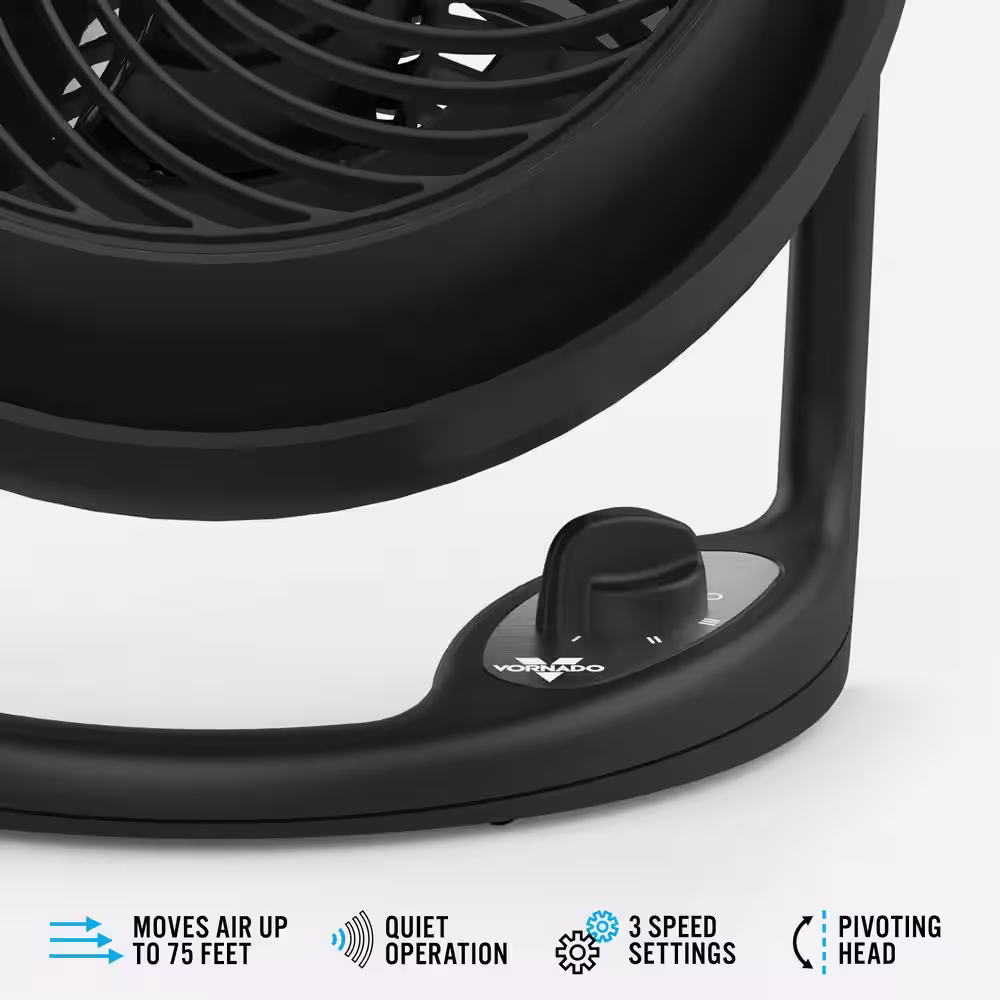 None 610 8.98 in. Whole Room Air Circulator Fan with 3-Speeds