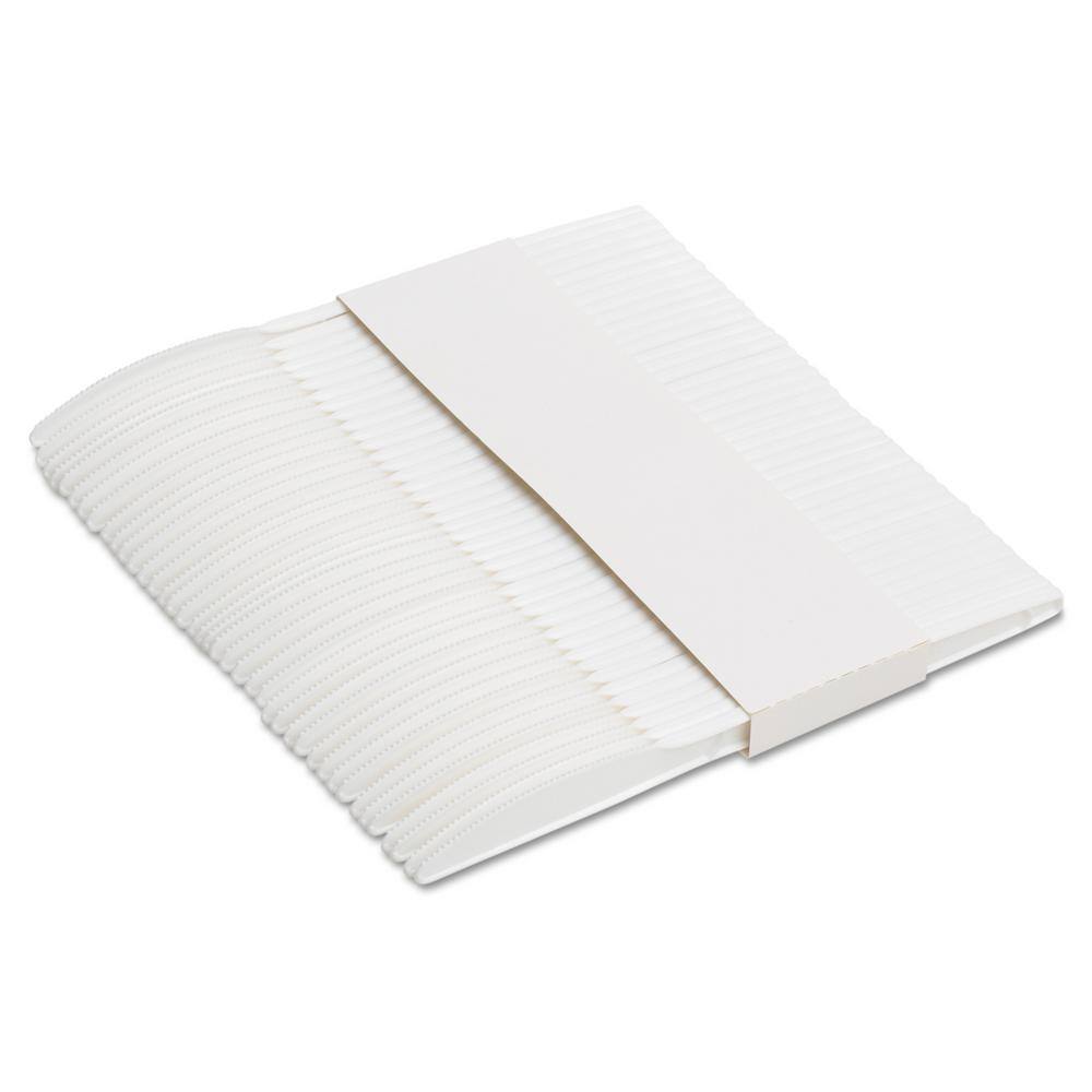 None SmartStock Series-B White 6.3 in. Mediumweight Disposable Polypropylene Knives (40/Pack, 24 Packs/Carton)