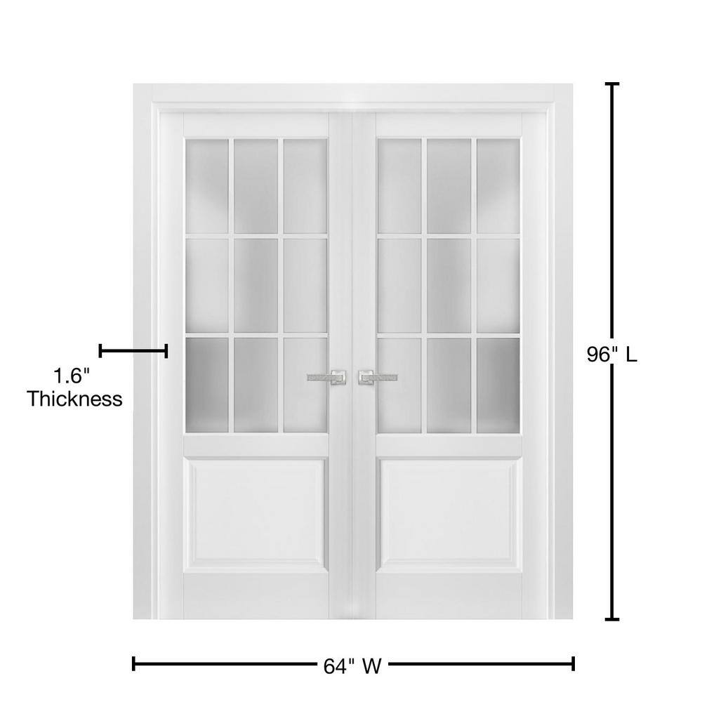 Sartodoors 64 in. x 96 in. Single Panel White Finished Pine Wood Interior Door Slab