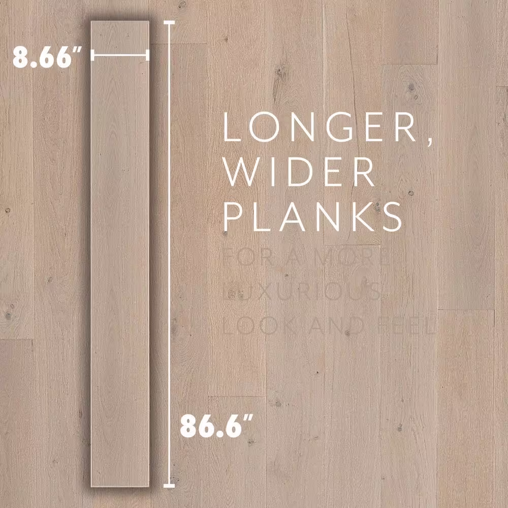 ASPEN FLOORING Portside White Oak 9/16 in. T x 8.66 in. W Water Resistant Engineered Hardwood Flooring (31.25 sqft/case)