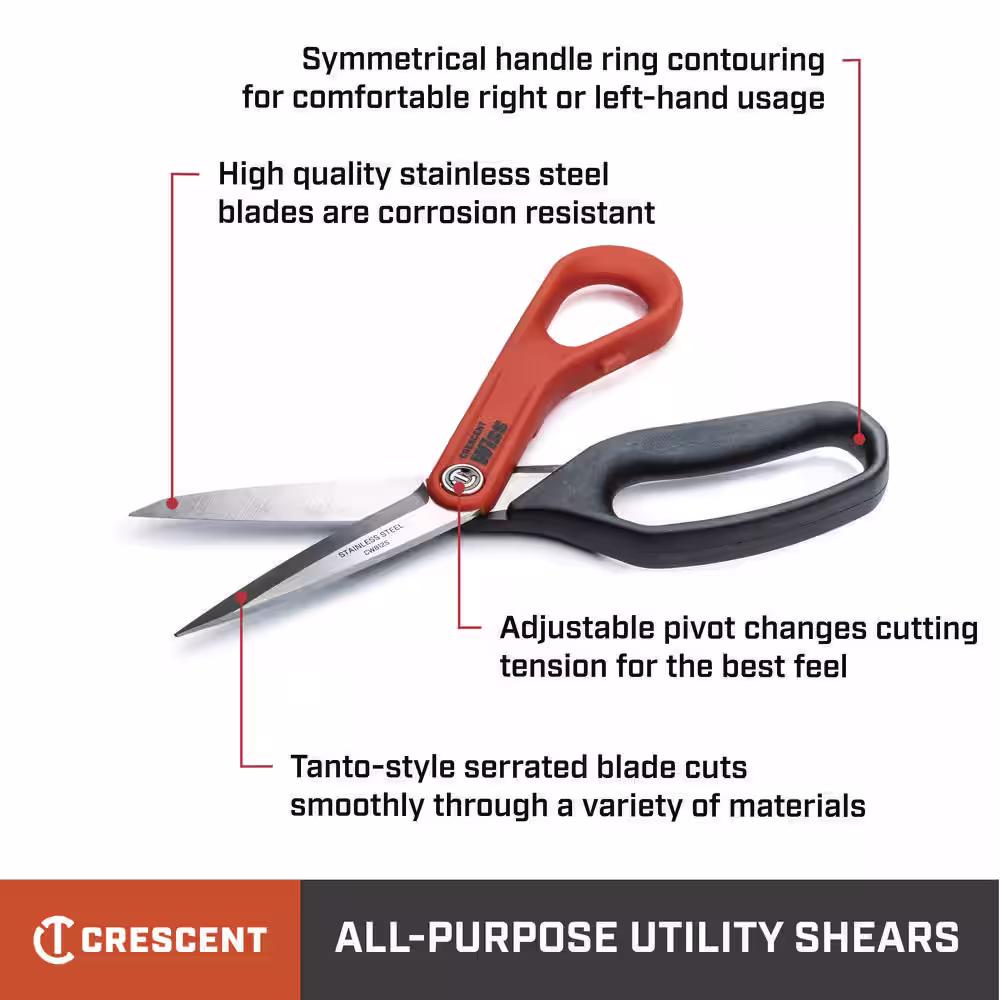 Wiss 8-1/2 in. Stainless Steel All-Purpose Tradesman Shears
