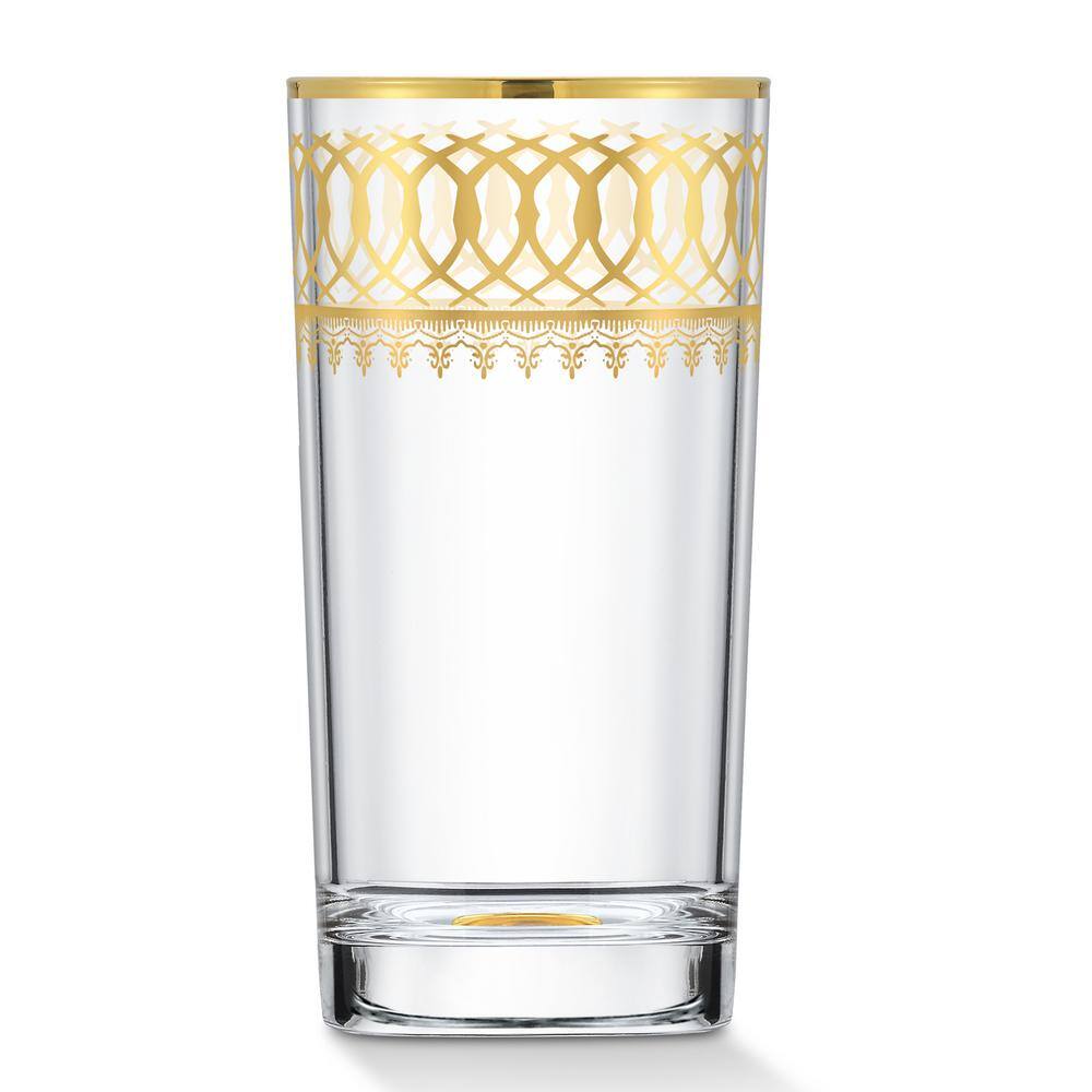 Lorren Home Trends 11 oz. Traditional Highball Tumbler/Water/Iced Tea Set (Set of 4)