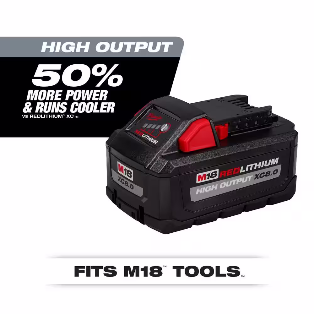 Milwaukee M18 18-Volt Lithium-Ion HIGH OUTPUT XC 8.0 Ah and 3 Ah Battery (4-Pack)