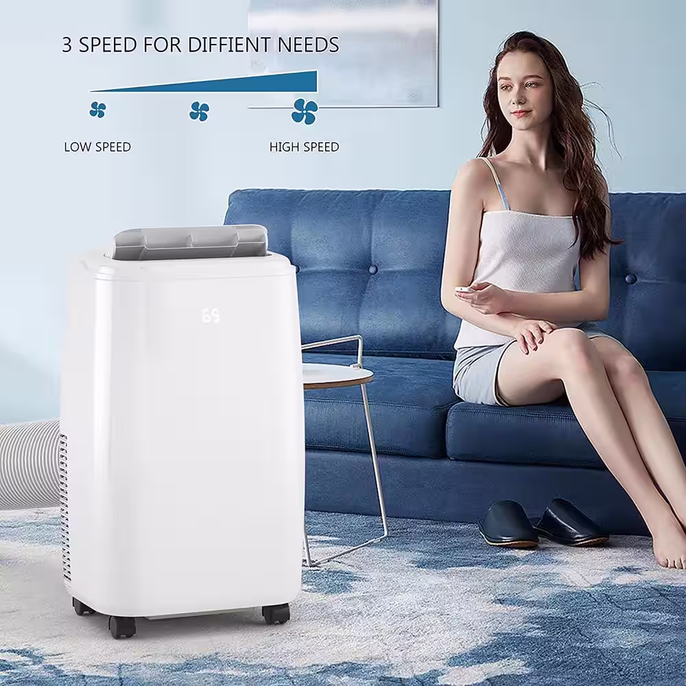 Gymax 10000 BTU 3-In-1 Air Conditioner with Dehumidifier & Cooling Fan Sleep Mode & Quiet Operation