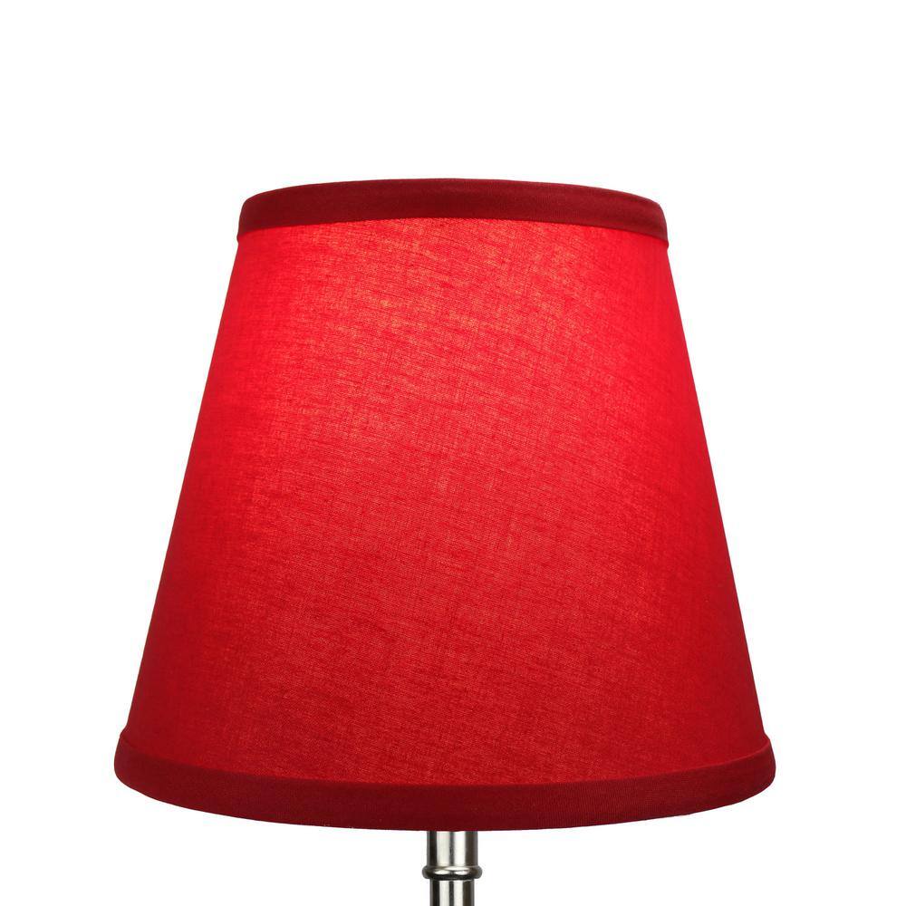 FenchelShades.com Fenchel Shades 5 in. Top Diameter x 8 in. Bottom Diameter x 7 in. Slant Empire Lamp Shade - Linen Rich Red