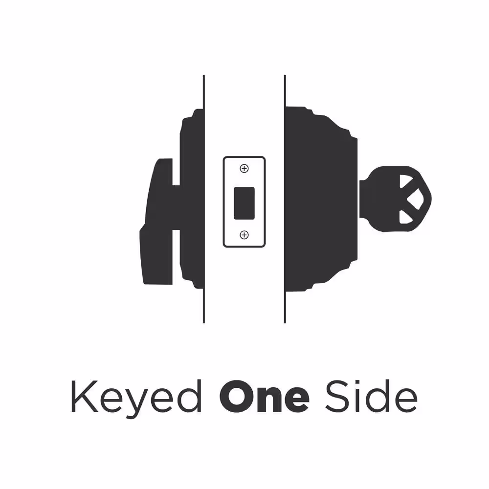 Kwikset Satin Nickel Single Cylinder Deadbolt featuring SmartKey Security with Microban Antimicrobial Technology