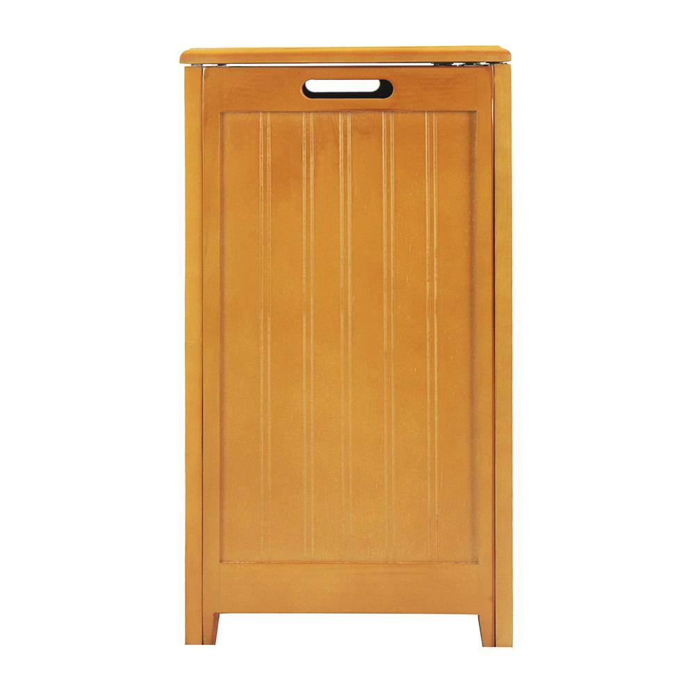 Oceanstar Rectangular Wood Laundry Hamper with Interior Bag