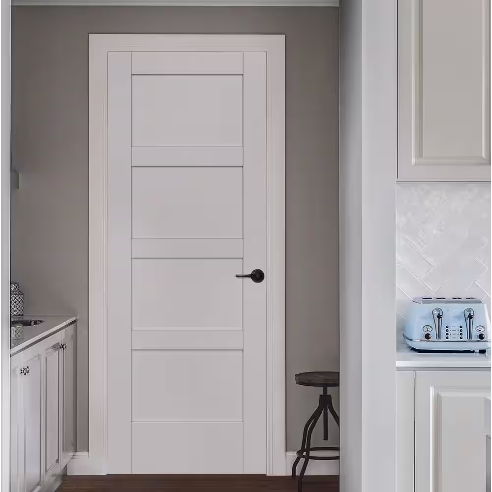 JELD-WEN 32 in. x 80 in. MODA Primed PMP1044 Solid Core Wood Interior Door Slab