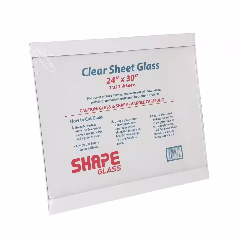 None 24 in. x 30 in. x 0.094 in. Clear Glass