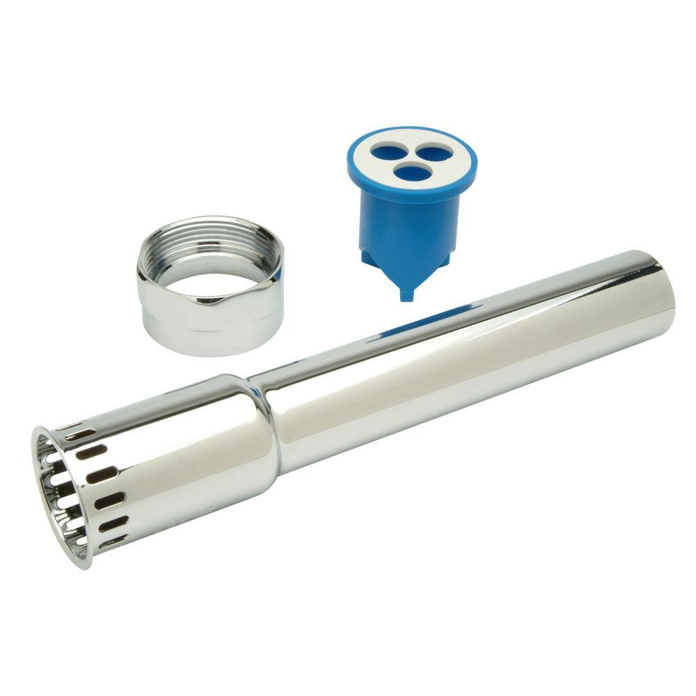 Zurn 1-1/4 in. x 9 in. Chrome-Plated Brass Flush Tube/Vacuum Breaker with Nut