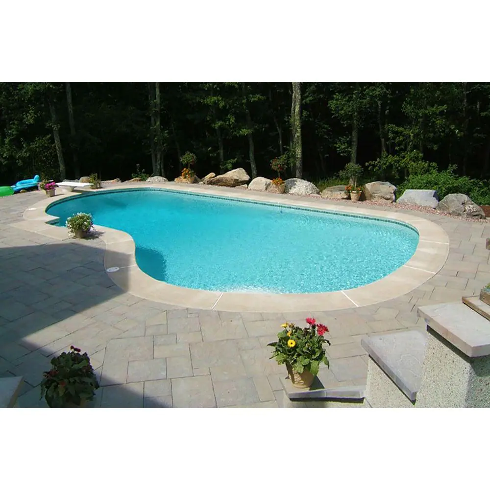 Nantucket Pavers Patio-on-a-Pallet 12in. x 24in. and 24in. x 24in. Concrete Gray Variegated Basketweave Yorkstone Paver(18 Pcs/48 Sq Ft)