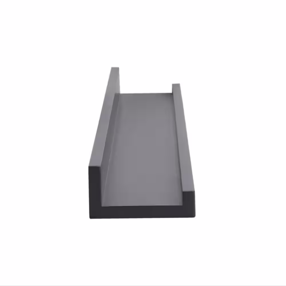 Melannco 4-in. W x 36-in. D l x 2-in h Espresso MDF/Wood Photo Ledge Decorative Wall Shelf without Brackets