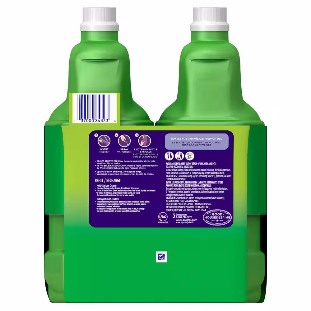 Swiffer WetJet 42 oz. Multi-Purpose Floor Cleaner Refill with Gain Scent (2-Pack, Case of 3)