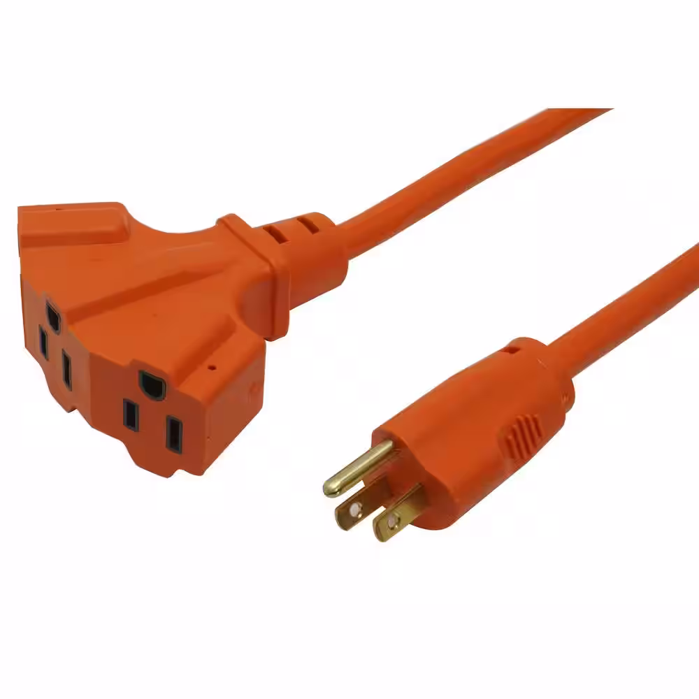Woods 50 ft. 12/3 SJTW Muilt-Outlet (3) Heavy-Duty Extension Cord