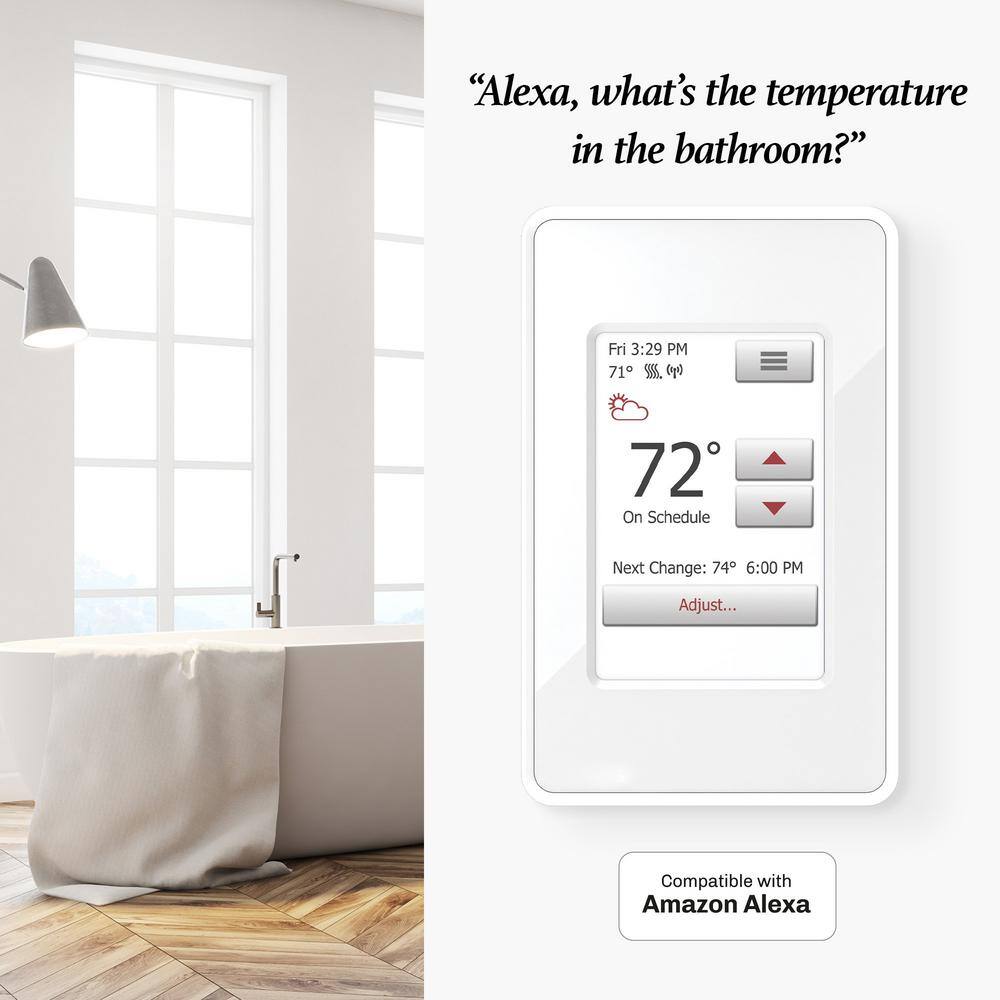 WarmlyYours TempZone 9 ft. x 18 in. 120-Volt Radiant Floor Heating Roll with Wi-Fi Touch Screen Thermostat (Covers 13.5 sq. ft.)