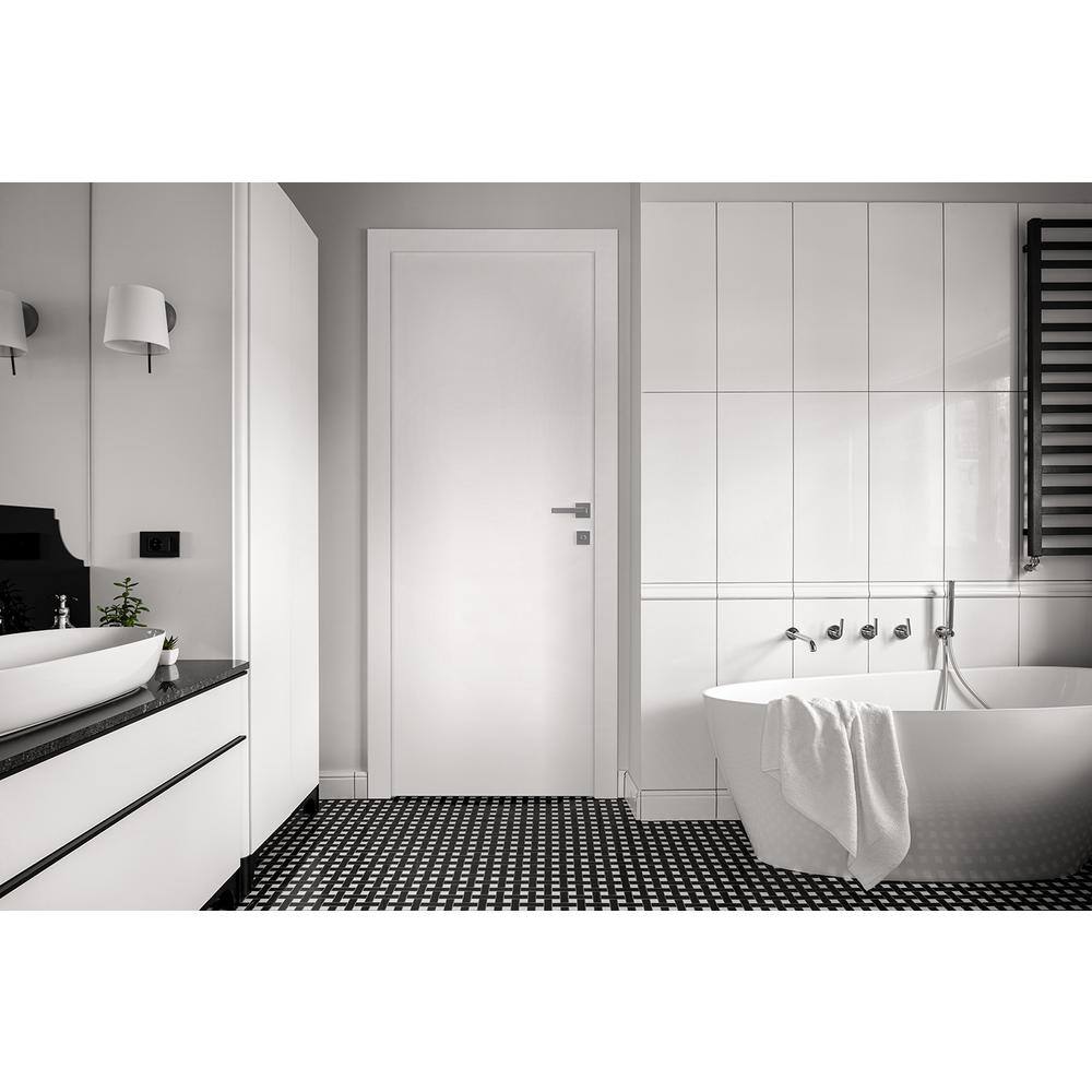 Belldinni 36 in. x 80 in. Smart Pro Right-Hand Solid Composite Core Polar White Prefinished Wood Single Prehung Interior Door
