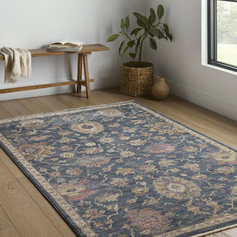 Home Decorators Collection Greta Navy / Rust 2 Ft. 7 In. x 4 Ft. Abstract Area Rug
