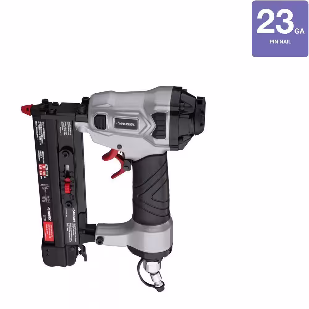 Husky Pneumatic 23-Gauge 1 in. Headless Pin Nailer