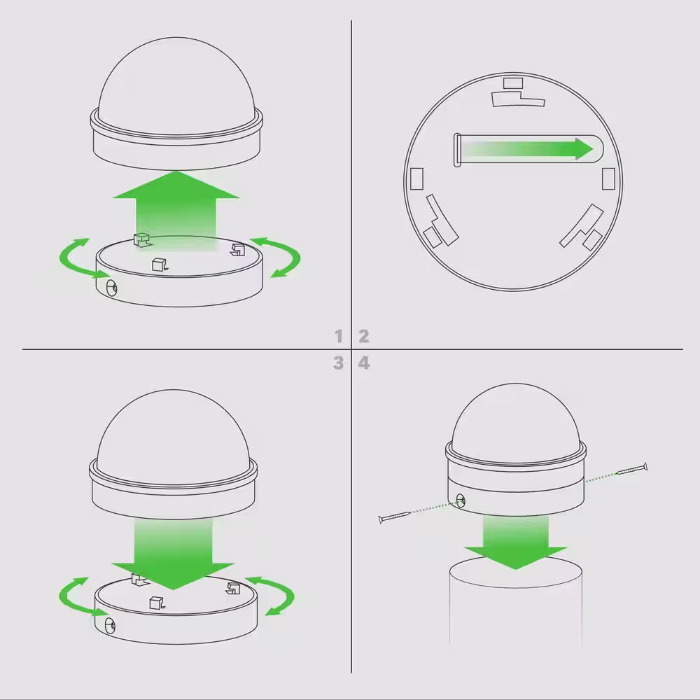 CLASSY CAPS Silver Chainlink Summit Solar Post Cap LED Post Cap (2-Pack)
