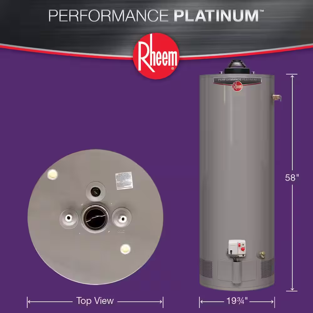 Rheem Performance Platinum 38 Gal. Tall 12 Year 36,000 BTU Liquid Propane Tank Water Heater