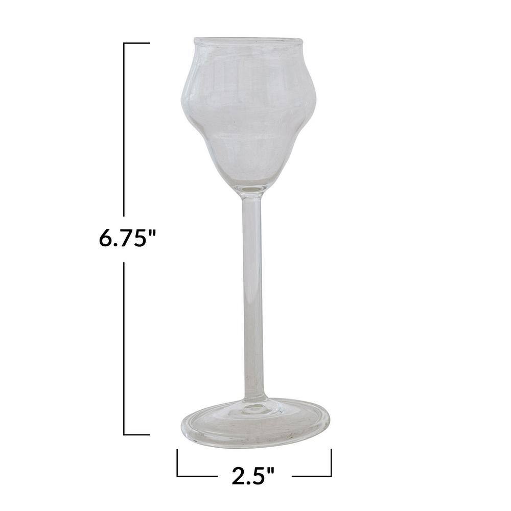 None 2.5 oz. Glass Modern Stemmed Sambuca
