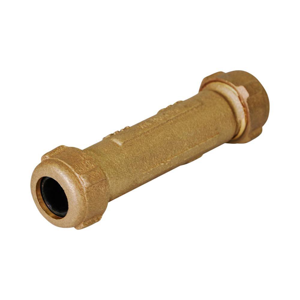 The Plumber's Choice Brass Compression Coupling Fitting, with Packing Nut, 3/4 in. Nominal Fitting x 5 in. Length (12 Pack)