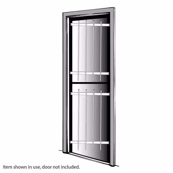 Mr. Goodbar 34 in. White Commercial Door Grille