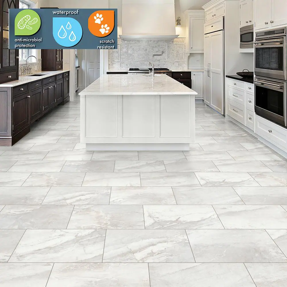 Lifeproof Gulfside Quartzite 12 MIL x 12 in. W x 24 in. L Click Lock Waterproof Vinyl Tile Flooring (23.8 sqft/case)