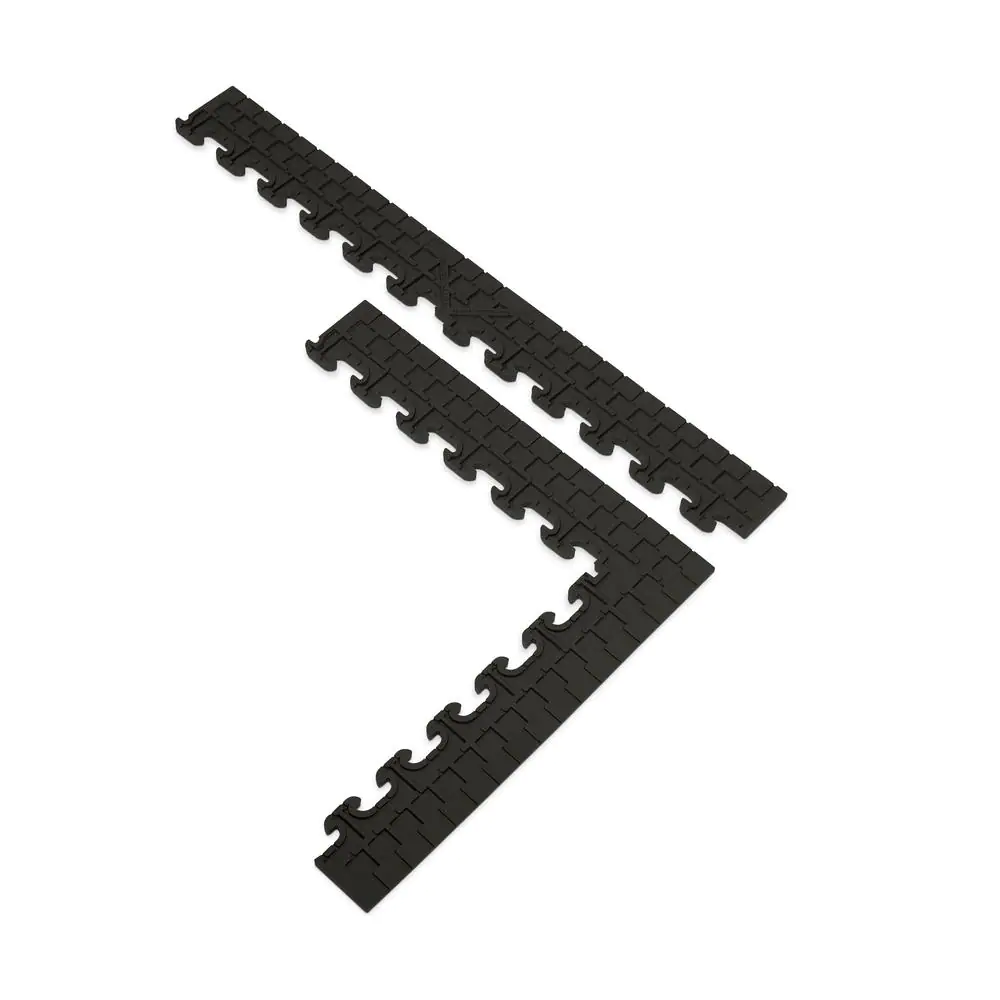 Husky 18.4 in. x 18.4 in. Black Commercial PVC Garage Flooring Trim Kit