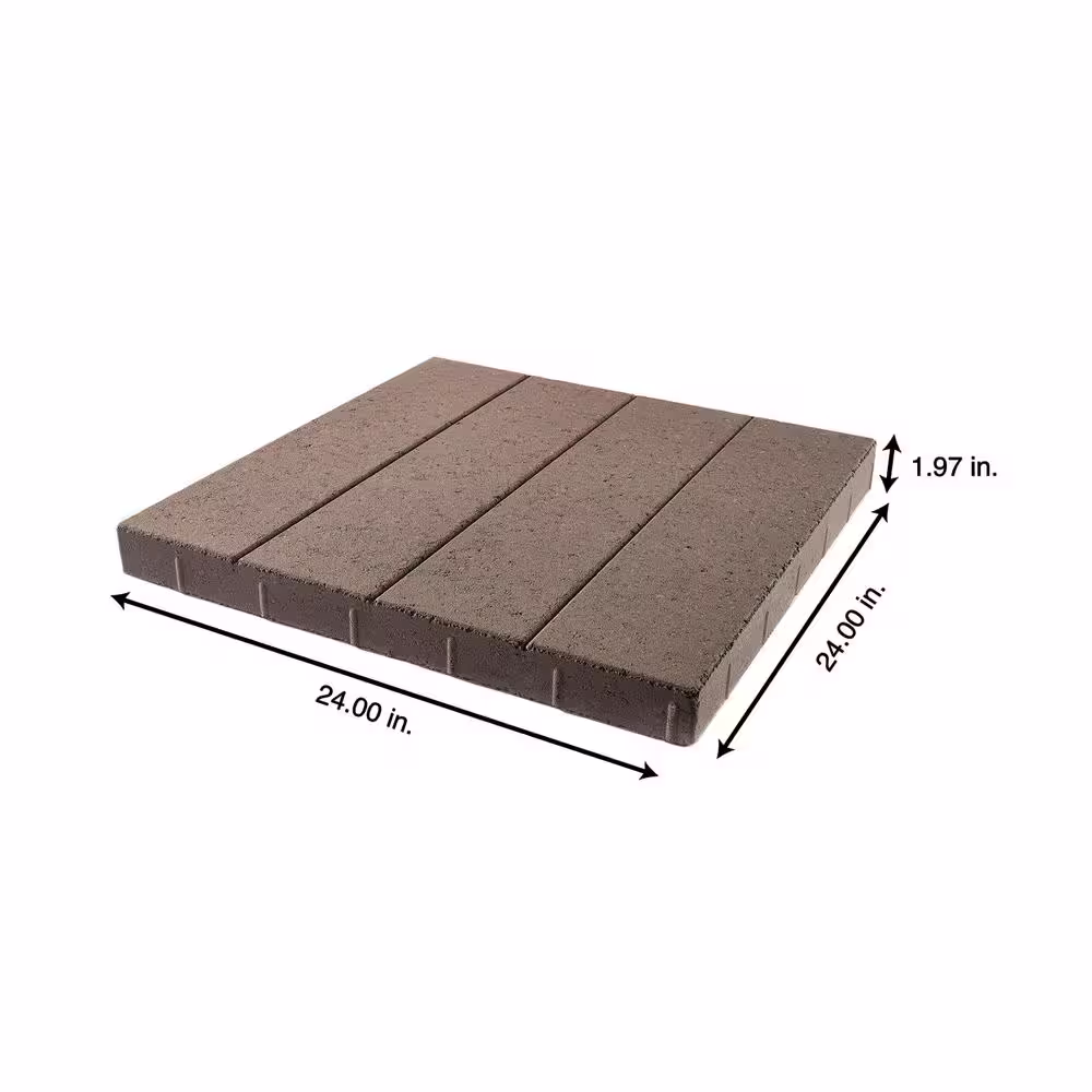 Pavestone Avant XL 24 in. x 24 in. x 2 in. Bellows Brown Square Concrete Step Stone (14-Pieces/56 sq. ft./Pallet)