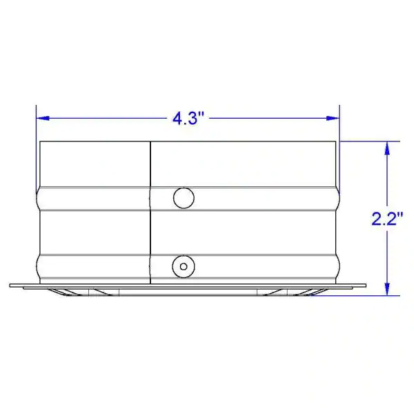 Active Ventilation 4 in. Aluminum Bathroom Soffit Vent, White