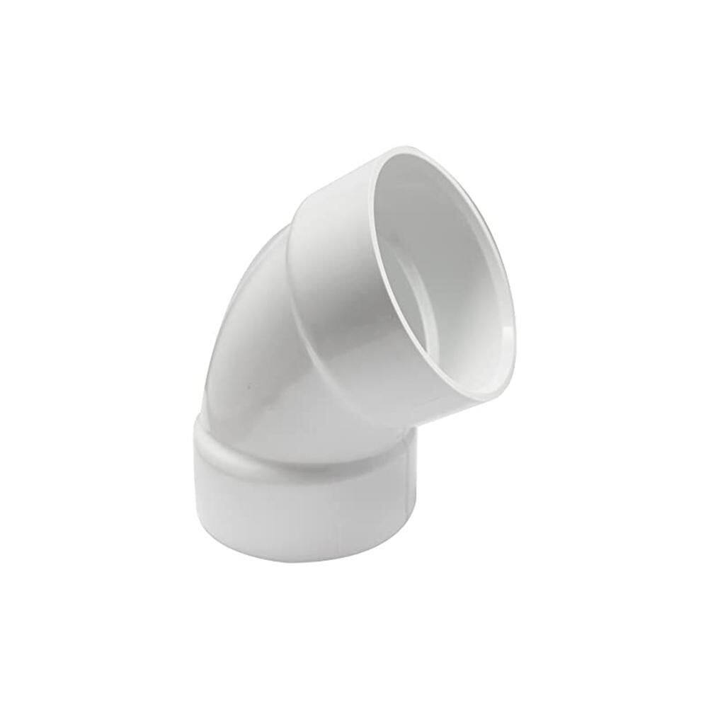 VPC 3 in. PVC DWV Hub x Hub 60-Degree Elbow Fitting