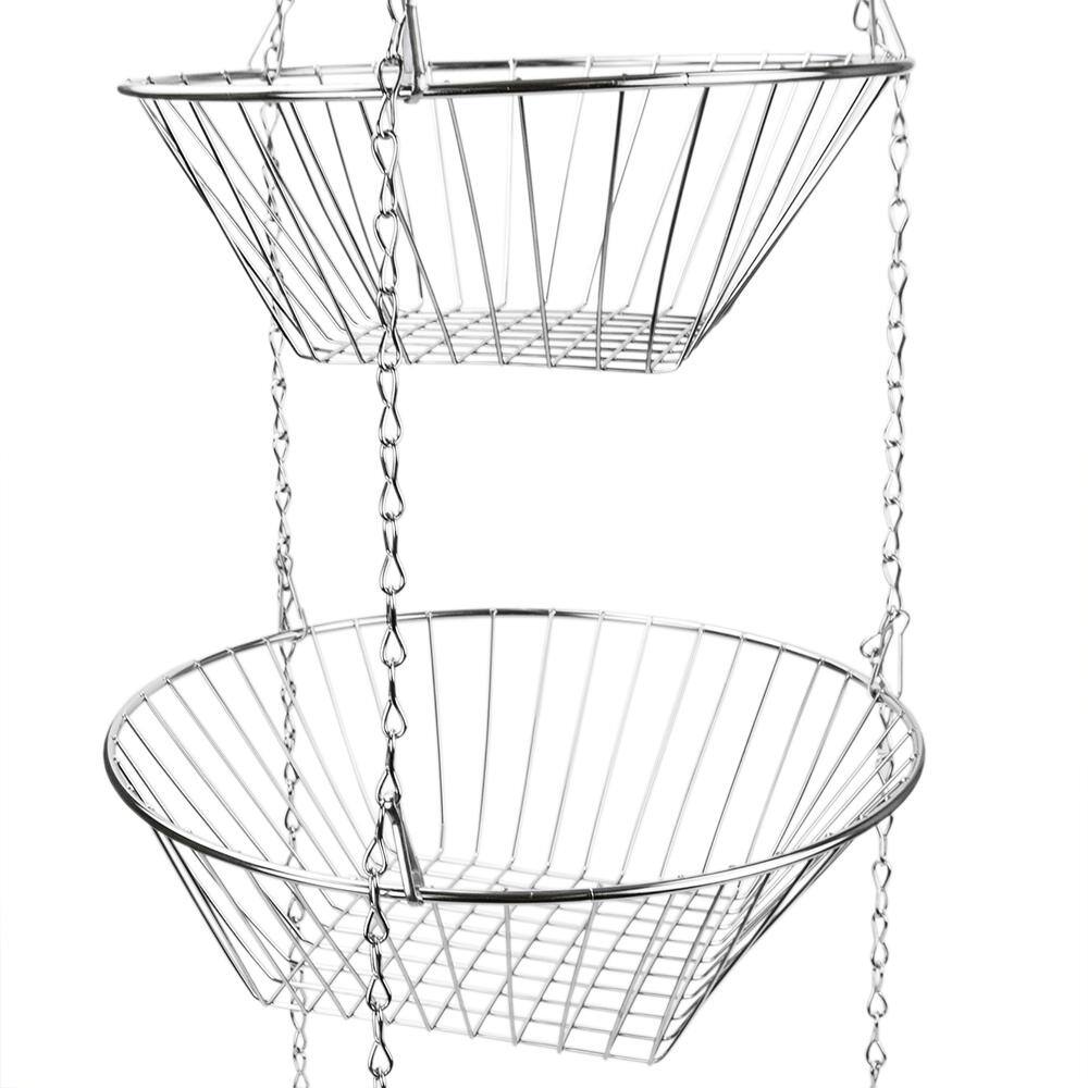Home Basics Fruit Basket in Silver