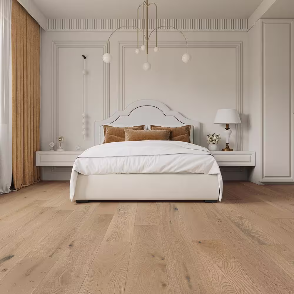Malibu Wide Plank Victoria French Oak 9/16 in. T x 7.5 in. W Water Resistant Wire Brushed Engineered Hardwood Flooring (23.3 sq. ft./case)