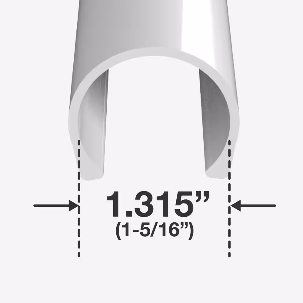 Formufit 1 in. x 4 in. White Pipe Clamp Schedule 40 Rigid PVC Material Clip (10-Pack)