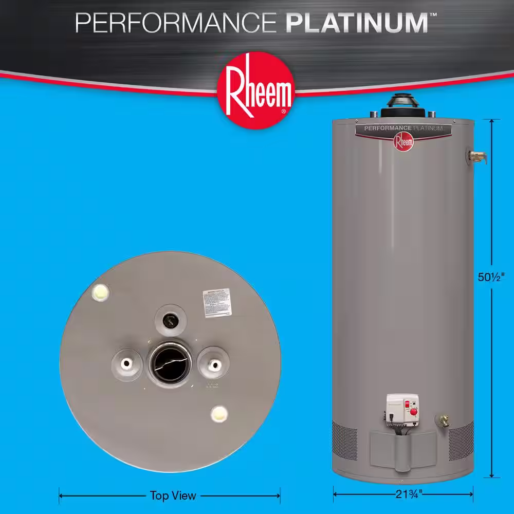 Rheem Performance Platinum 40 Gal. Short 12 Year 40,000 BTU Natural Gas Tank Water Heater