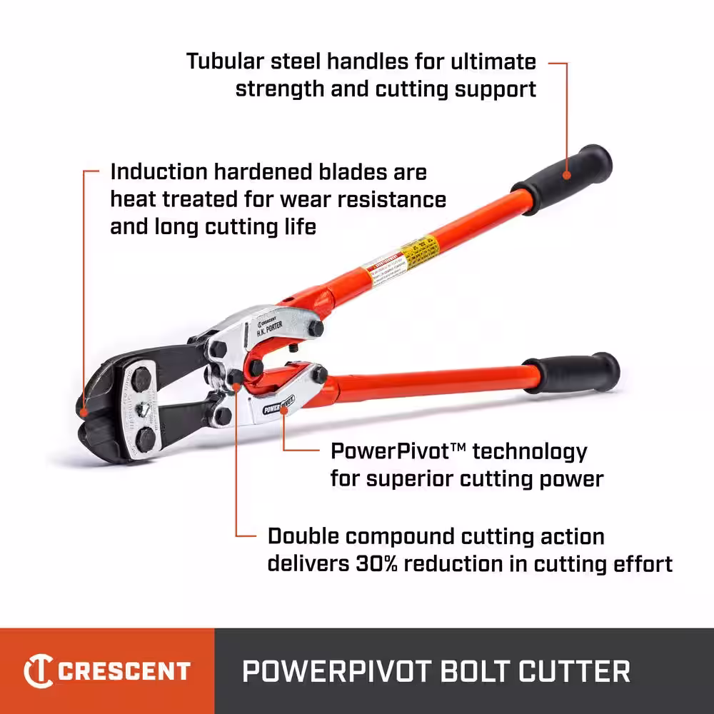 Crescent H.K. Porter 24 in. PowerPivot Center Cut Double Compound Action Bolt Cutter