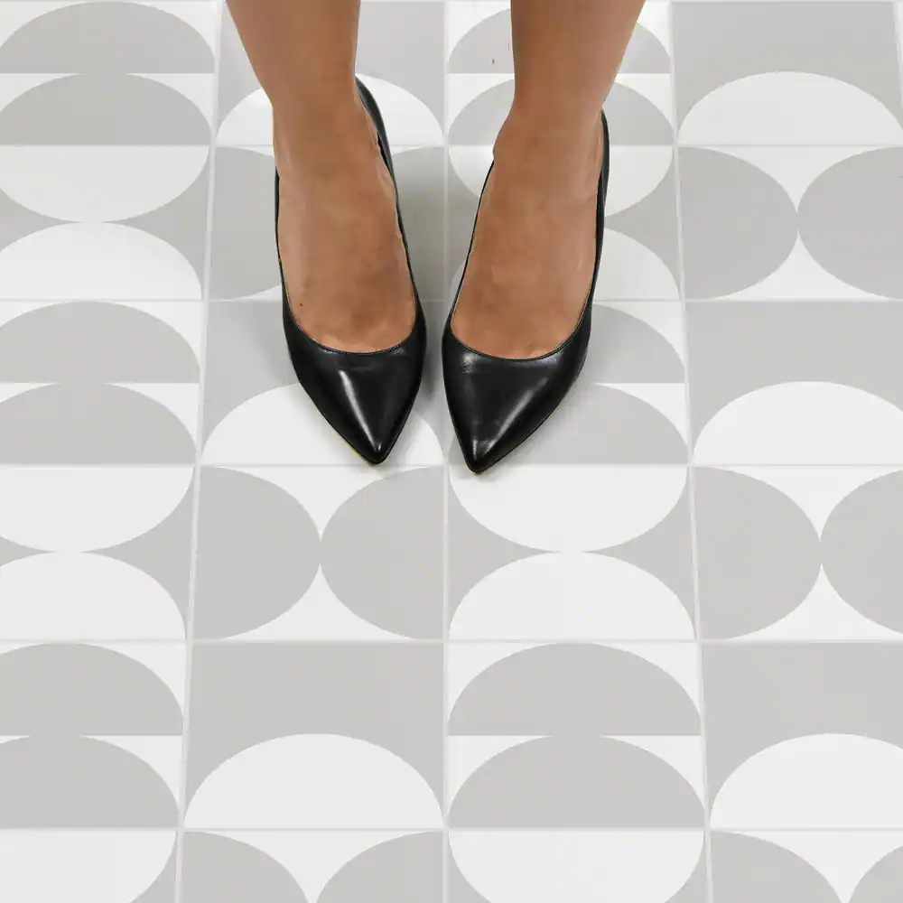 FloorPops Eclipse 12 in. W x 12 in. L White Peel & Stick Vinyl Tile Flooring (20 sq. ft./case)