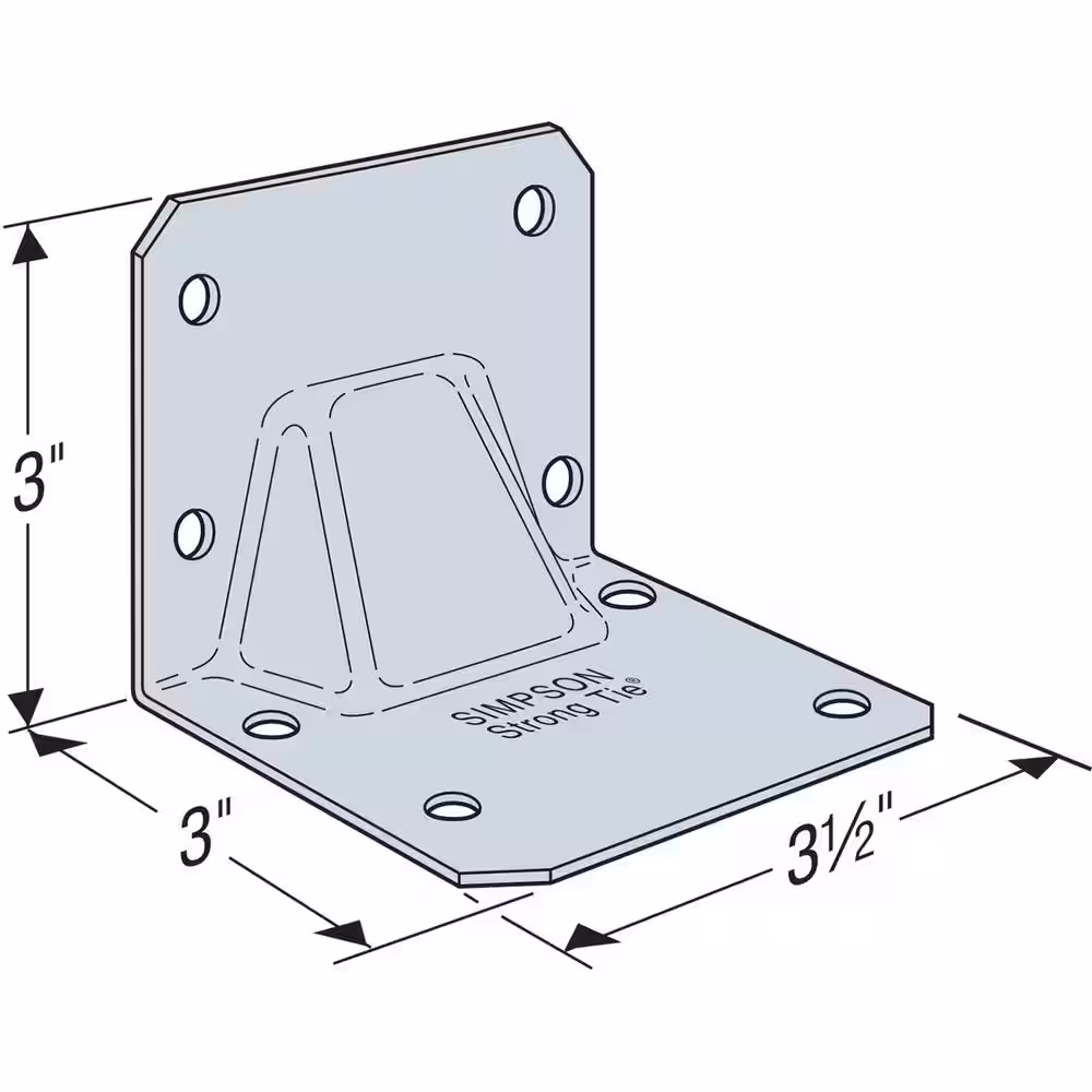 Simpson Strong-Tie HGAM Hurricane Gusset Angle for Masonry with Screws (10-Qty)