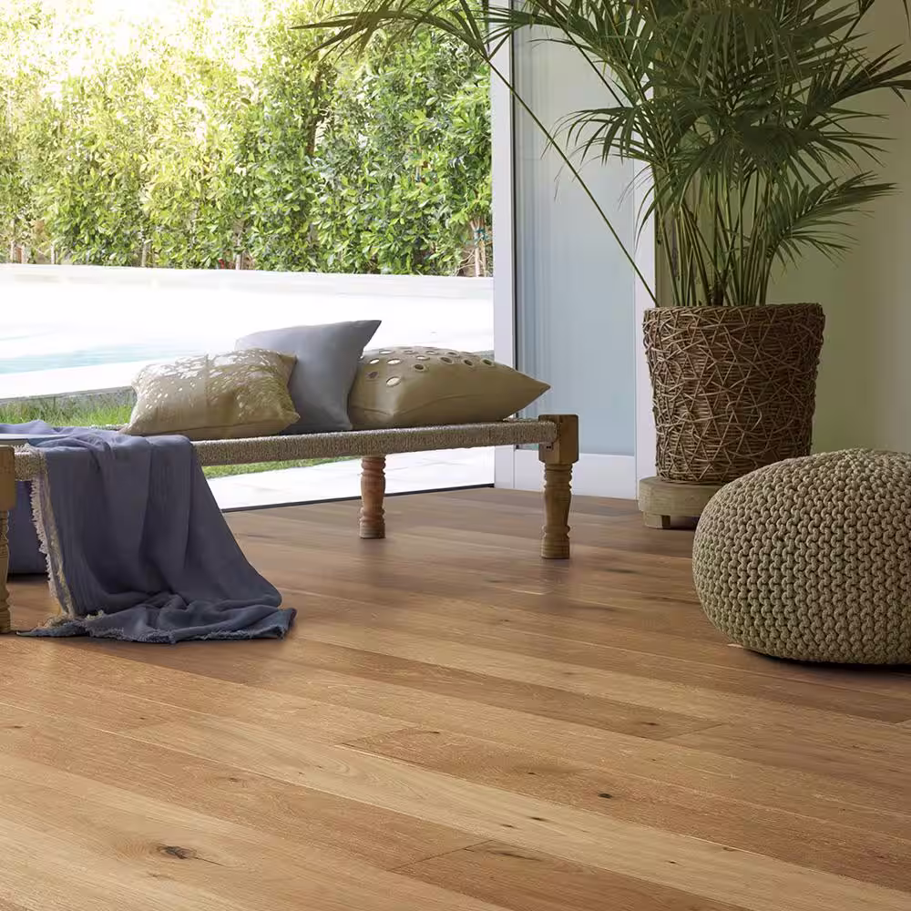 Malibu Wide Plank Hollister French Oak 1/2 in T x 7.5 in W Water Resistant Wire Brushed Engineered Hardwood Flooring (1399.2 sqft/pallet)