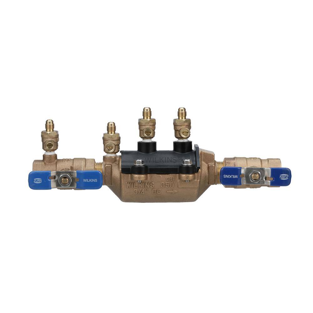 Wilkins 3/4 in. Double Check Composite Vessel Fast Test Cocks Valve Assembly