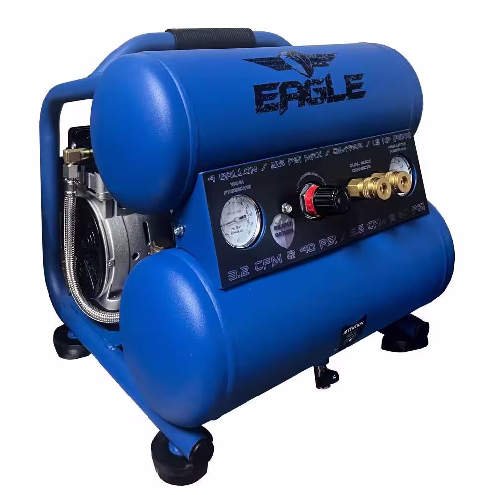 Eagle Silent Series, 1.5 HP, Electric, Oil Free Portable Air Compressor