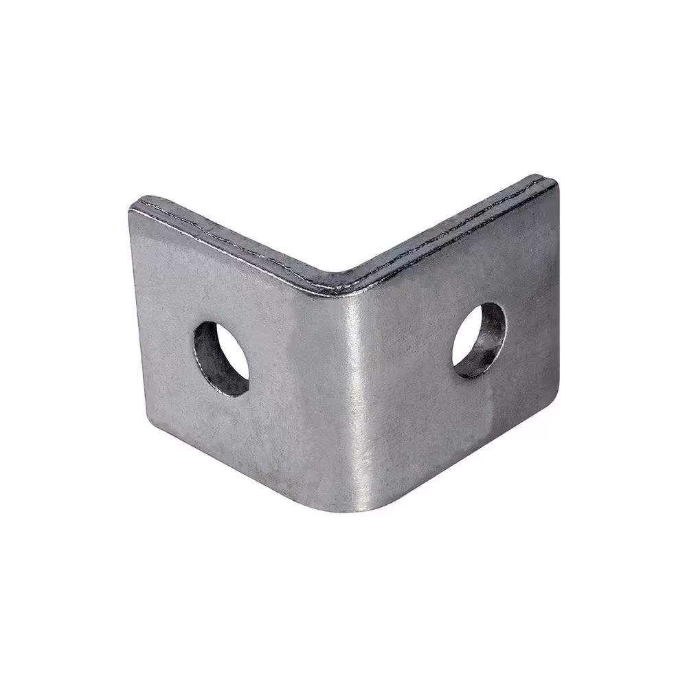 The Plumber's Choice 1/2 in. Hole Maximum Load 400 lbs. Iron L-Corner Brace Heavy Duty Shelf Bracket for Plumbing and Decor