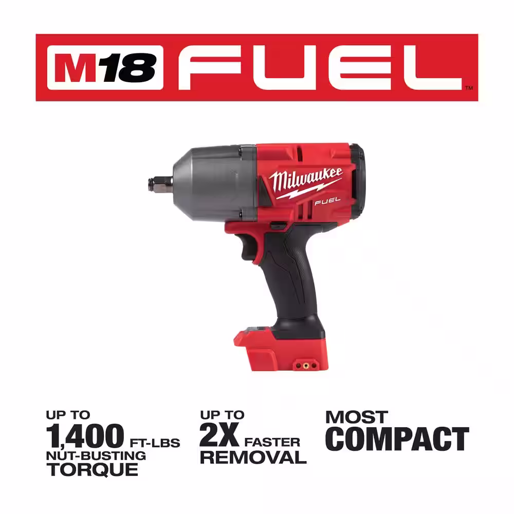Milwaukee M18 FUEL 18V Lithium-Ion Brushless Cordless 1/2 in. Impact Wrench with Friction Ring (2-Tool)