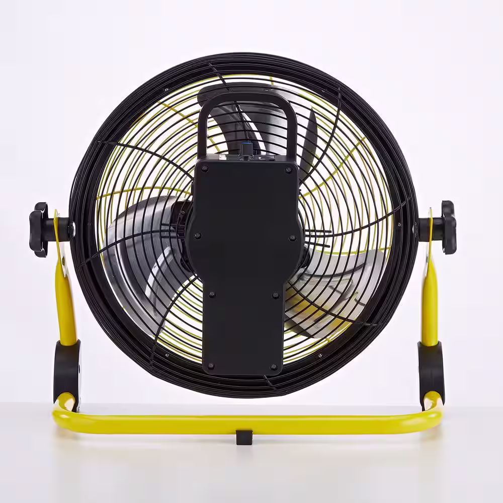 Lifesmart Carry Anywhere 12 in. Variable Speed Rechargeable  Floor Fan with Tilt and 3 to 10 Hour Run Time