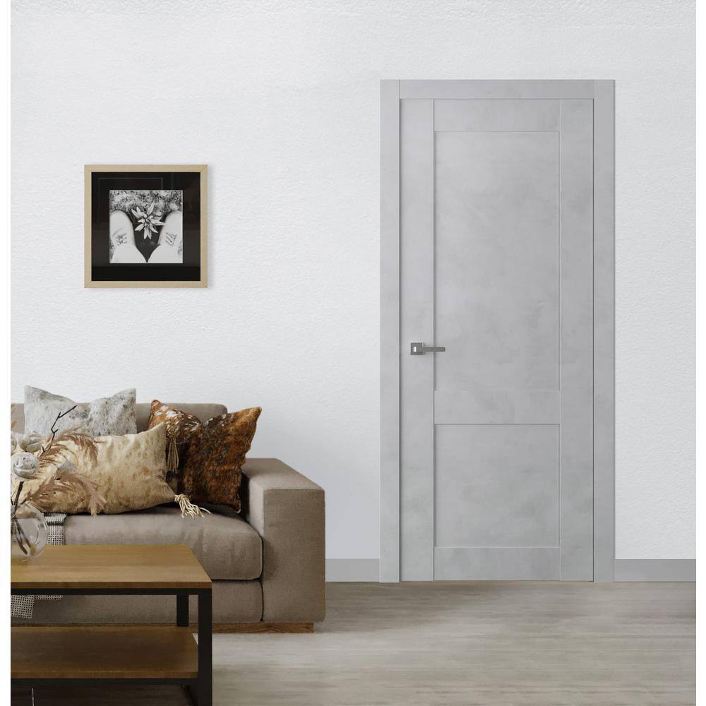 Belldinni Vona 07 R 36 in. x 80 in. Left-Hand Solid Core Ribeira Ash Prefinished Textured Wood Single Prehung Interior Door