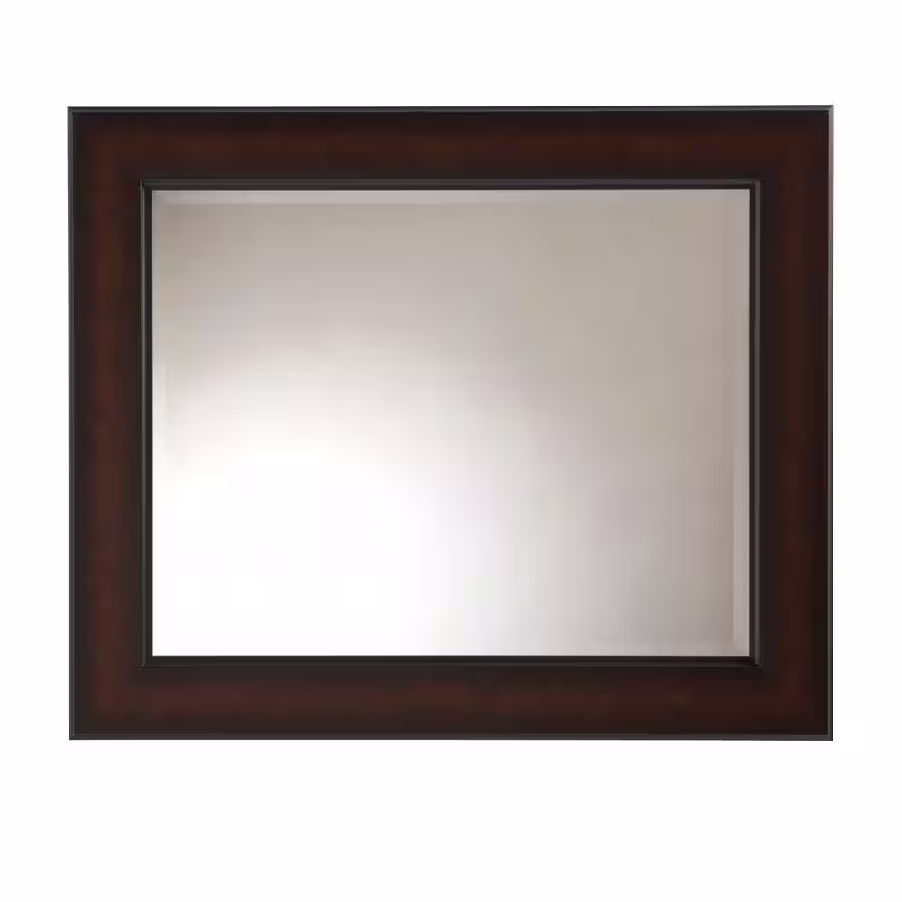 MCS Medium Rectangle Coppered Bronze Beveled Glass Casual Mirror (35.125 in. H x 29.125 in. W)