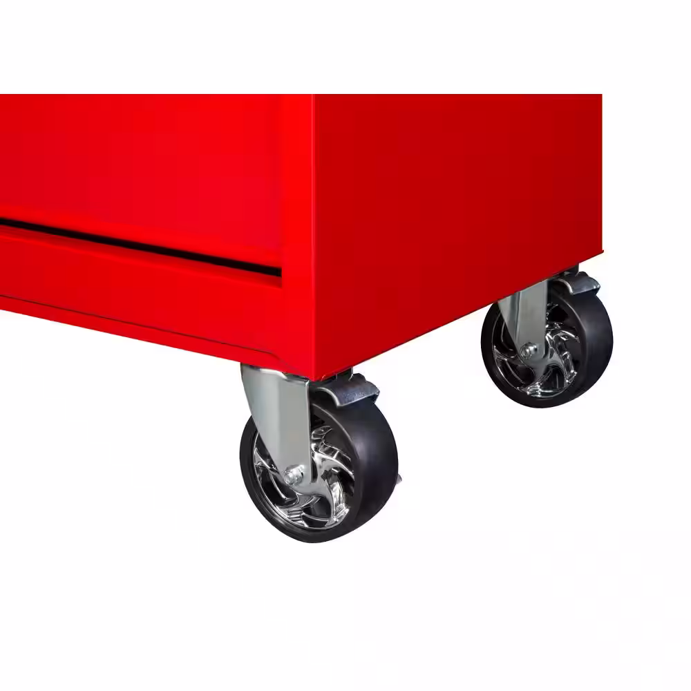 None 27 in. 11-Drawer Gloss Red Tool Chest and Cabinet Combo